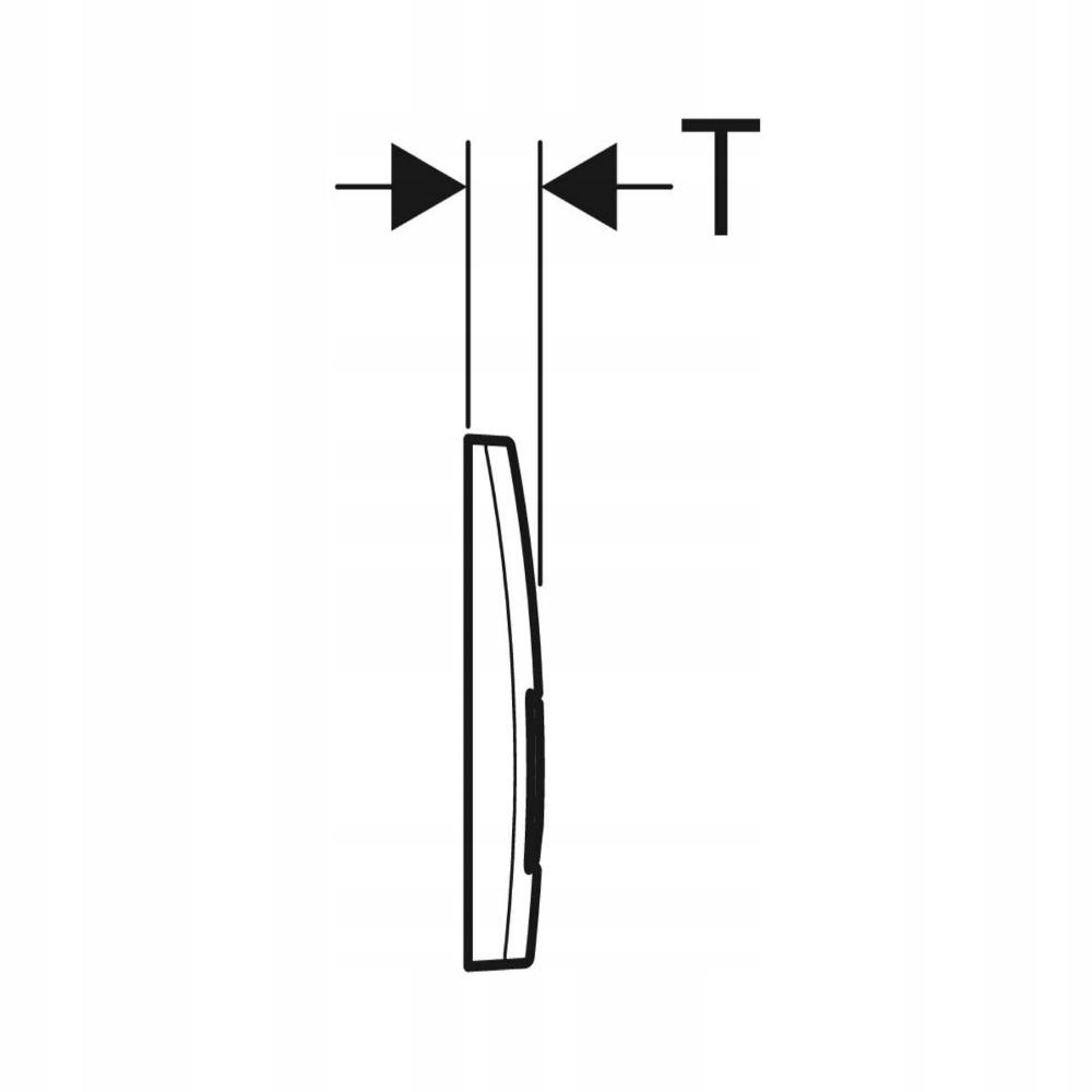 GEBERIT Przycisk uruchamiający Delta50 przedni chrom-mat 115.119.46.1 48h