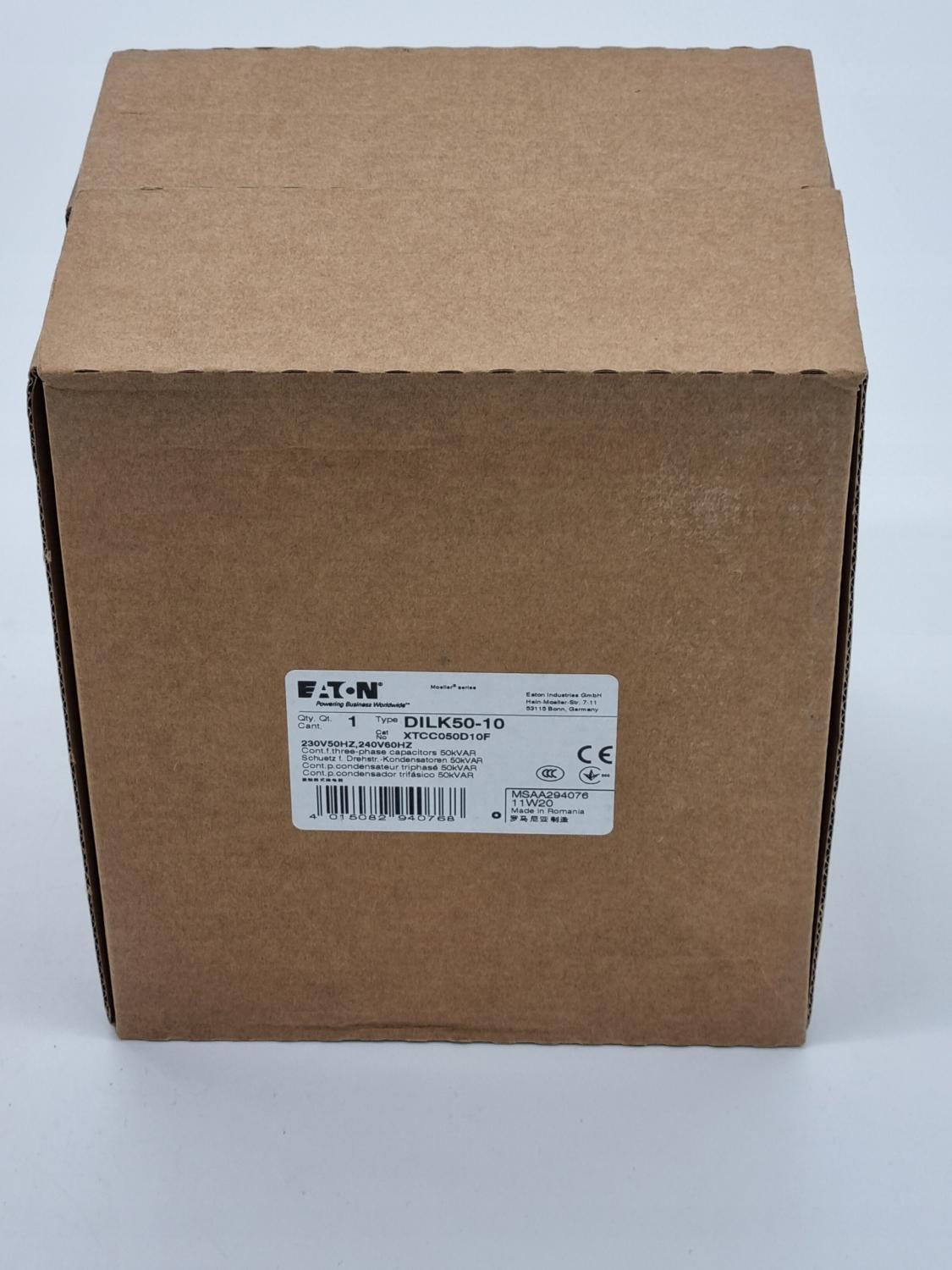 EATON Stycznik do baterii kondensatorów Q=50 DILK50-10(230V50HZ,240V60HZ)