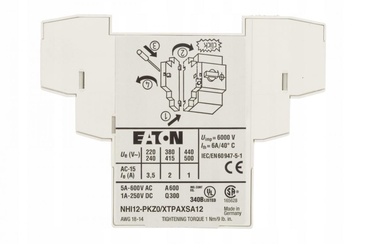 EATON Blok styków pomocniczych 1Z 2R NHI12-PKZ0
