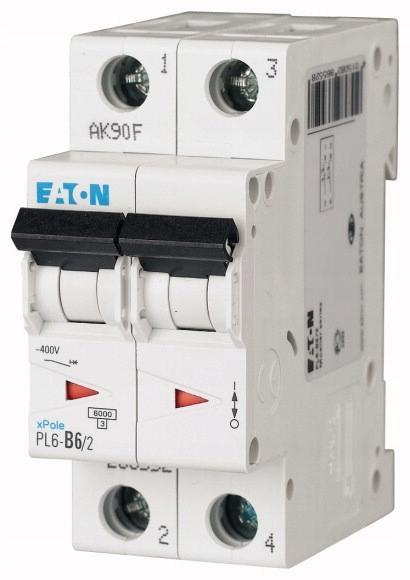 EATON Wyłącznik nadprądowy 6kA PL6-C6/2