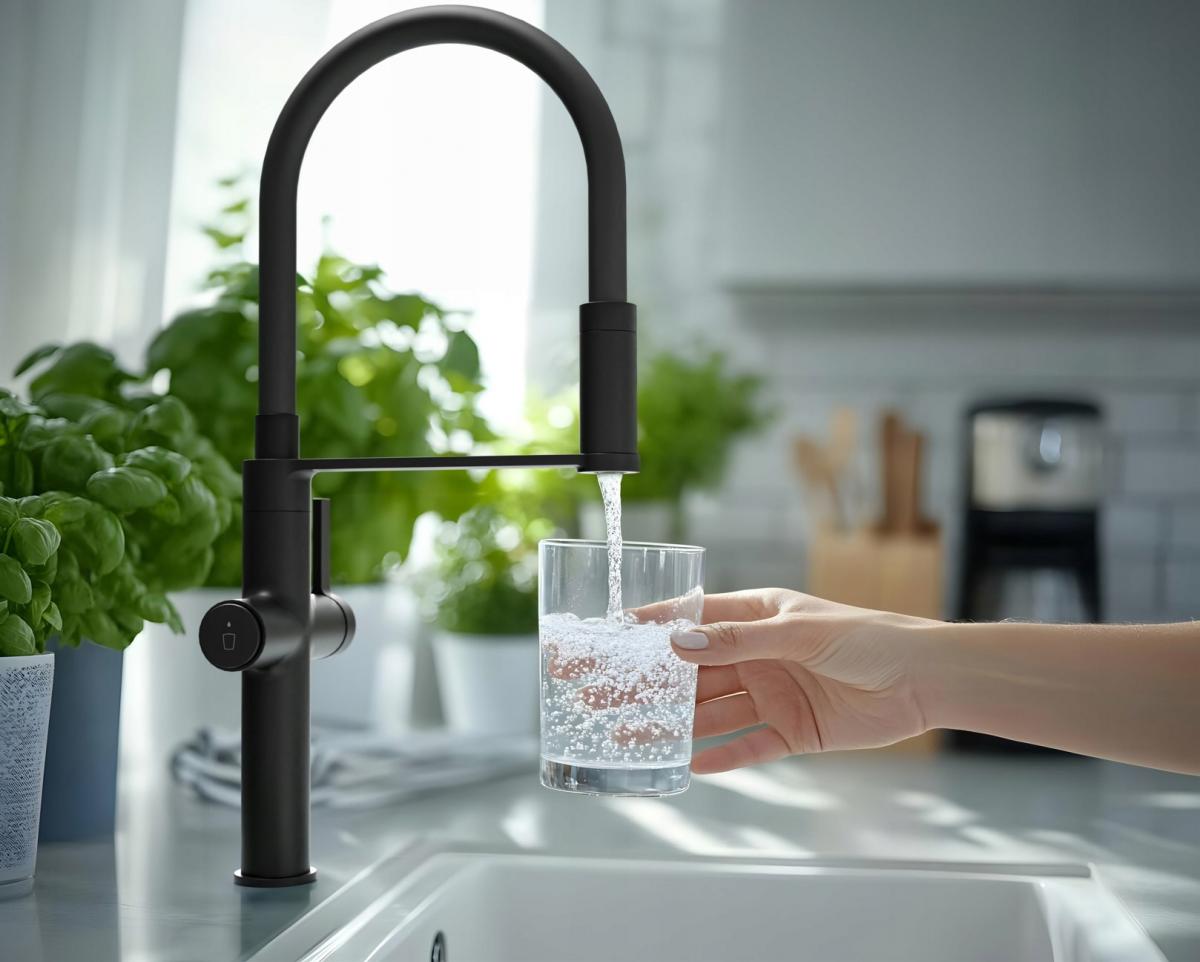 INVENA BATERIA ZLEWOZMYWAKOWA Z FILTREM PERISA INVENA TREND, CZARNA