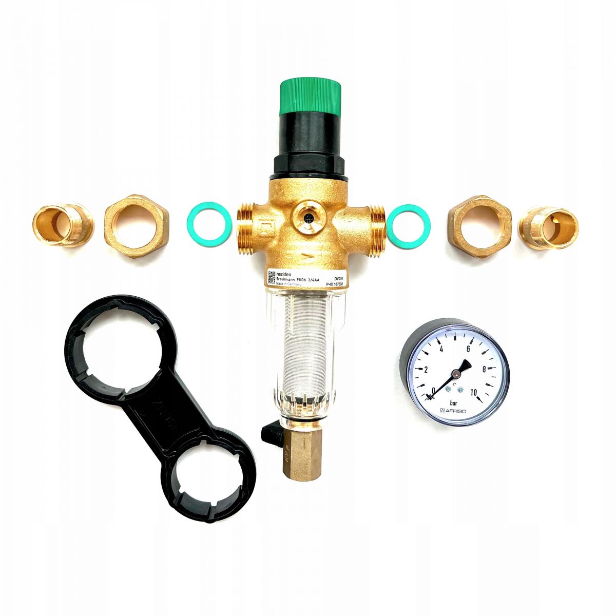 Filtr mini-plus z regulatorem ciśnienia, 1, z opłukiwaniem