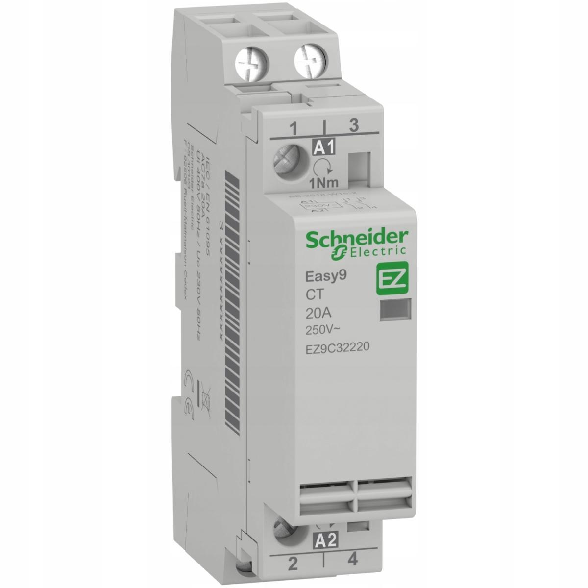 Stycznik modułowy Easy9 Pro EZCT-20-20-230 20A 2NO 50Hz 230 VAC, bez możliw