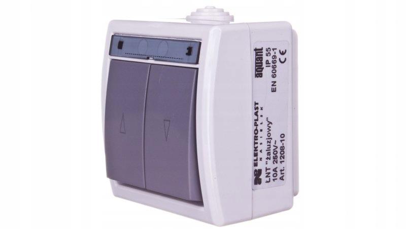 ELEKTRO-PLAST NASIELSK Łącznik żaluzjowy, natynkowy, IP55, szary, AQUANT
