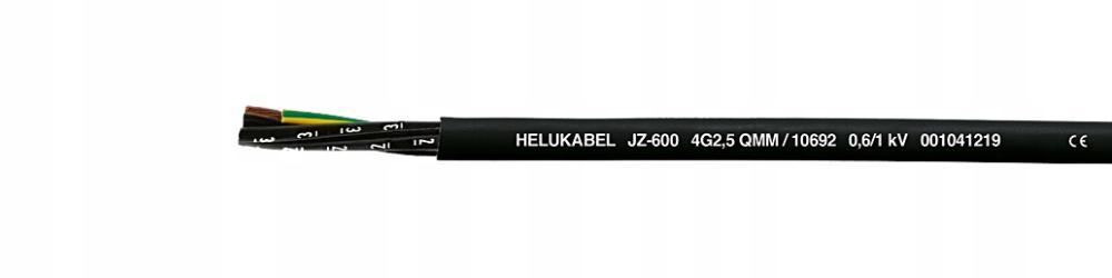 HELUKABEL Przewód sterowniczy JZ-600 25G1 0,6/1 kV żyły czarne, numerowane