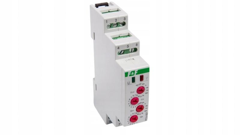 Przekaźnik czasowy PCU-507 wielofunkcyjny, dwa niezależne czasy T1 i T2, st