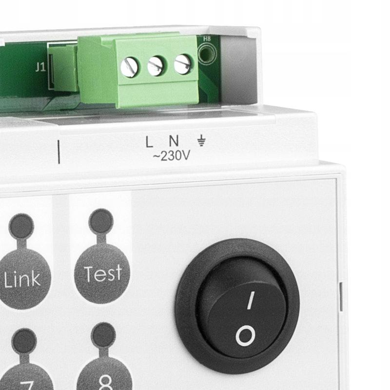 Listwa ster. 8 siłownikami do mont w szafkach instalacyjnych LARS Aries