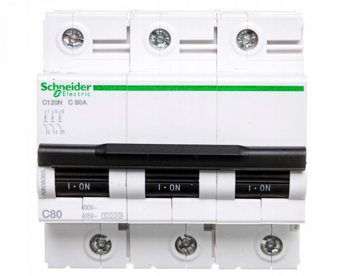 SCHNEIDER ELECTRIC Wyłącznik nadprądowy C120N-C80-3 C 80A 3-biegunowy