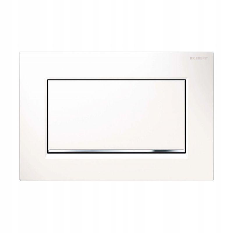 GEBERIT Przycisk spłukujący Sigma30 1M, przedni, biały-chrom bł.-biały