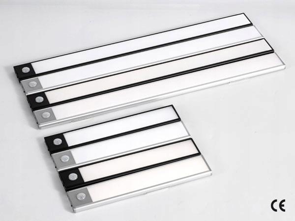 Oprawa meblowa LED do szaf, 400mm, 4000K, light sensor + pir, ładowanie 750