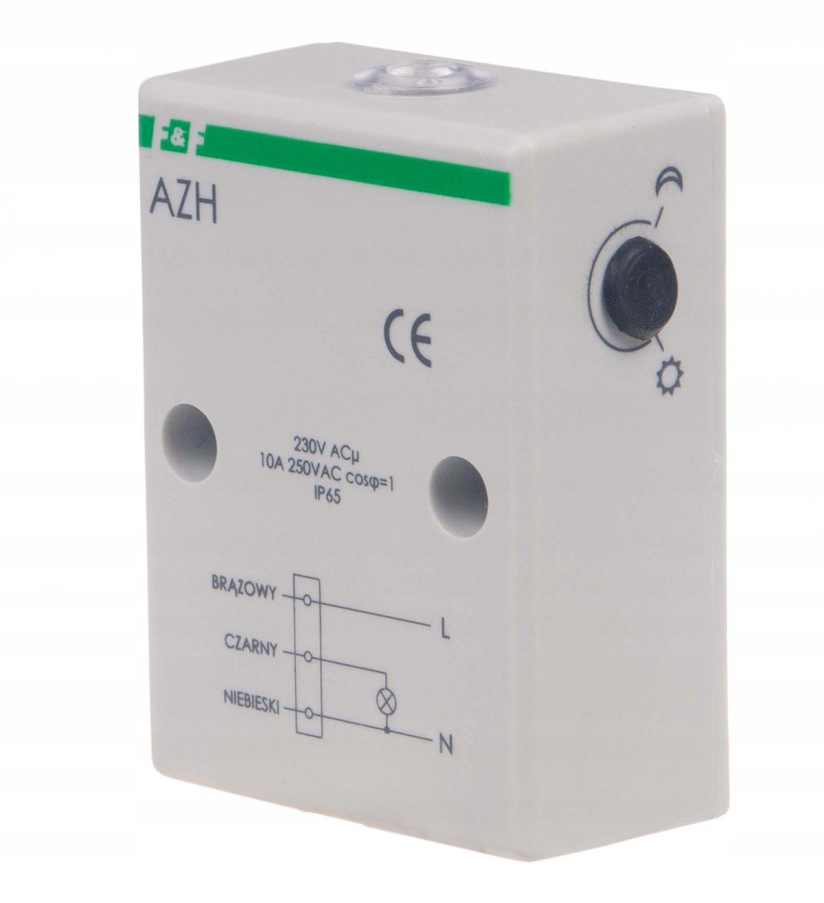 Automat zmierzchowy AZH-106 I=16A, obudowa hermetyczna, przewód przyłączeni