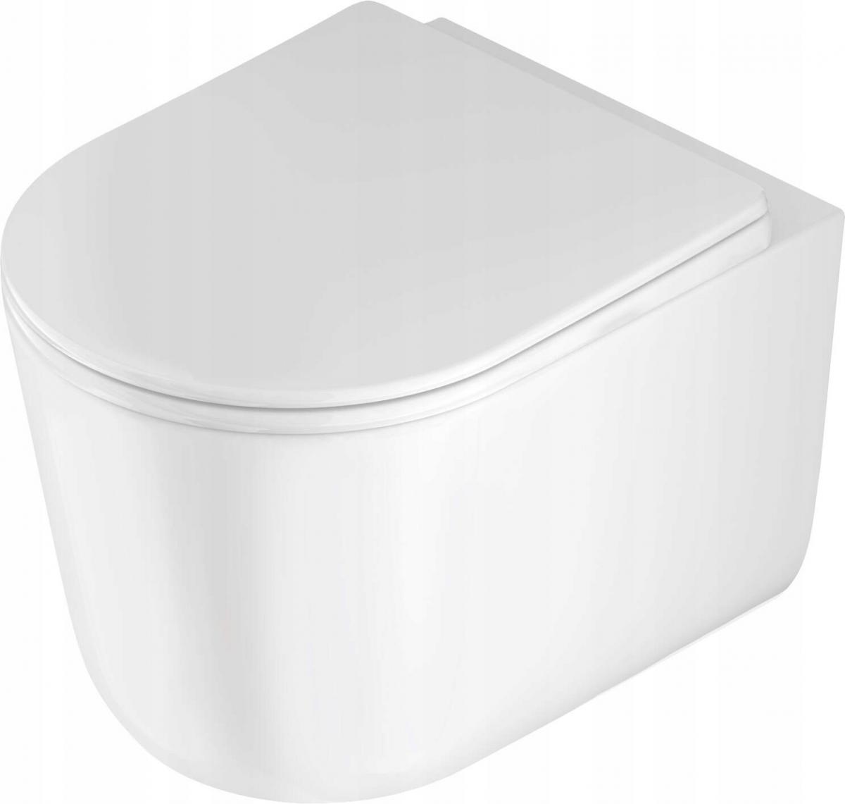 DEANTE Miska WC z deską bezkołnierzowa Jasmin, biały