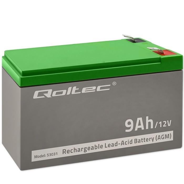 QOLTEC Akumulator AGM 12V 9Ah max. 135A