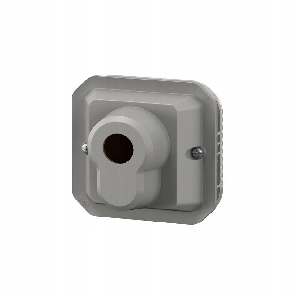 Łącznik na klucz 3 pozycje, mechanizm 10AX-250V~ - szary, NOWE PLEXO 55