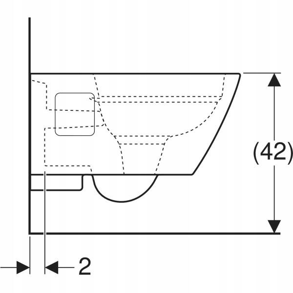 Stelaż WC GEBERIT Selnova Square Duofix Basic w komplecie z miską Selnova