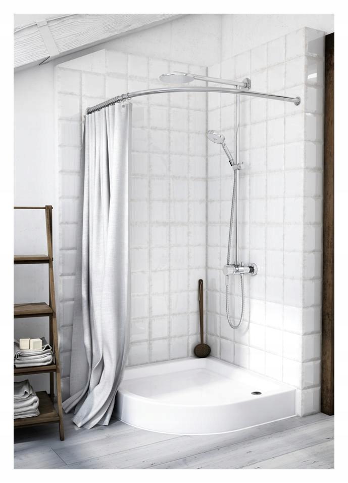 Brodzik akrylowy Stabilsound 80x80x17 / 7 cm półokrągły r55 Grando Plus