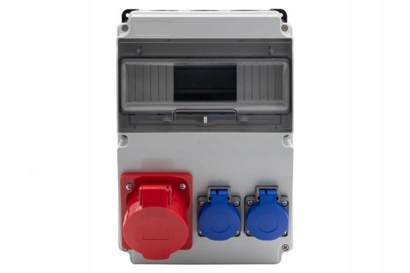 Rozdzielnica LAGO 10M BICOLOR - gniazda 16A 5p, 2x230V, 10 modułów, kolor c