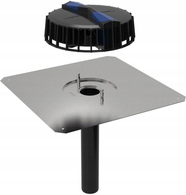 Wpust dachowy Geberit Pluvia z uniwersalnym kołnierzem przyłączeniowym d56