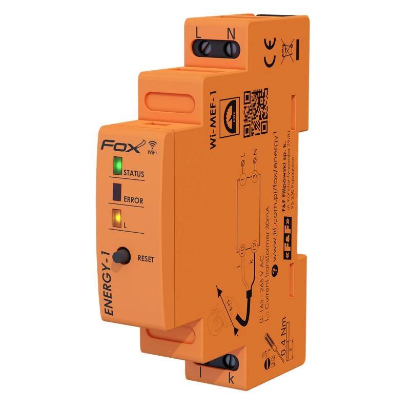 F&F Monitor energii elektrycznej jednofazowy, WI-MEF-1 40A WI-MEF-1-40