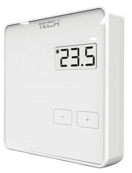 Regulator pokojowy dwustanowy przewodowy TECH ST-294 v1 biały