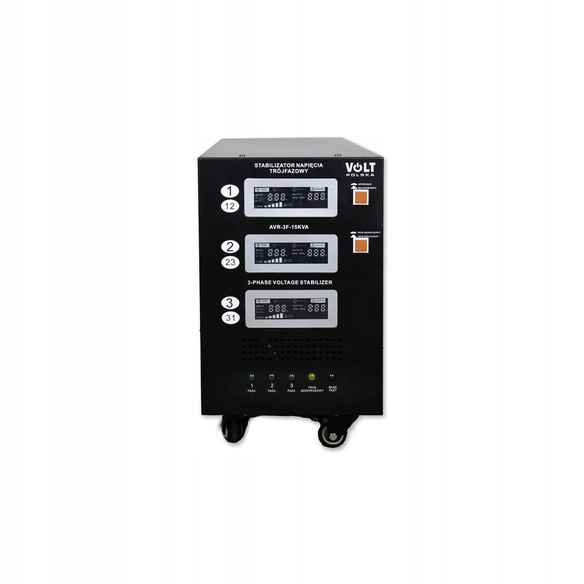 VOLT Stabilizator napięcia trójfazowy AVR PRO 15000VA 3% SERVO 3-F
