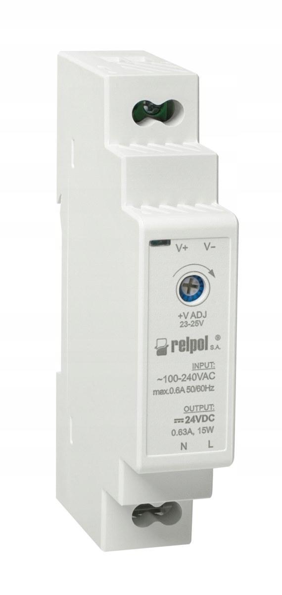 RELPOL Zasilacz impulsowy 15 W, 24 V DC RZI15-24-MN