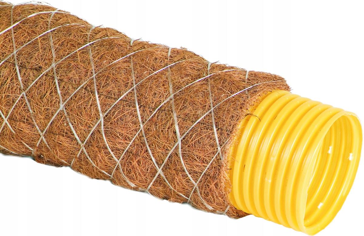 Rura drenarska PVC DN/OD 125x113, zwój 50m, SN4, z filtrem z włókna kokosow