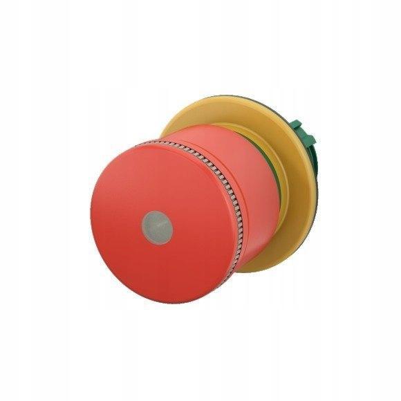 Przycisk bezp .30mm, otwór 22mm, pierścień podświetlany, odblokowywany prze