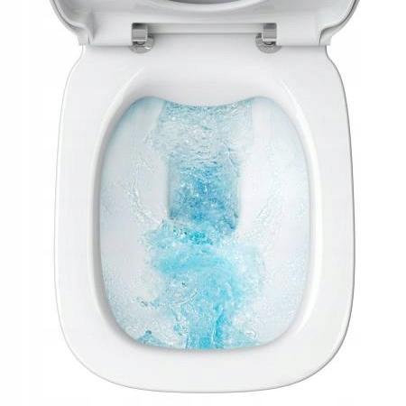 Miska WC podwieszana Rimless Square Compacto z deską wolnoopadającą slim
