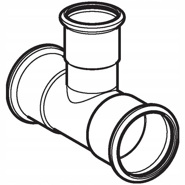 GEBERIT Trójnik Geberit Mapress C-Stahl redukcyjny d42-28
