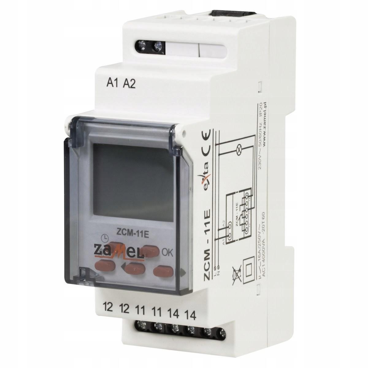 ZAMEL Programator czasowy 1-kanałowy, tygodniowy ECONO 230V AC ZCM-11E
