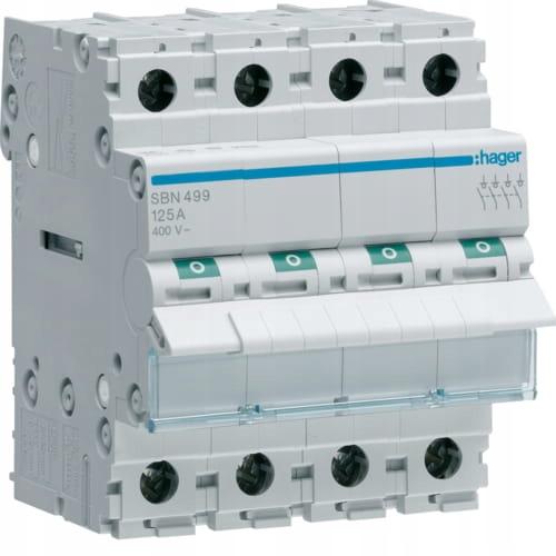 HAGER Rozłącznik izolacyjny modułowy 4P 125A 400VAC