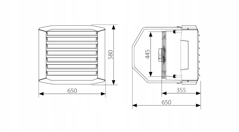 Nagrzewnica wodna 2,2-50,4 kW z wentylatorem 3-biegowym FLOWAIR LEO L2