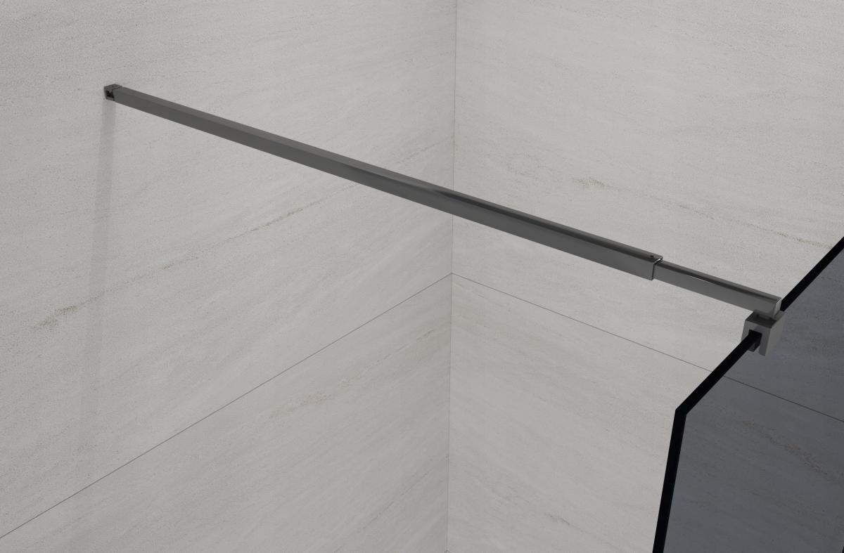 INVENA KABINA WALK-IN II TREND 80X200CM GRAFIT 8MM SHINY-GLASS CZARNY