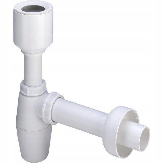 Syfon do pisuaru butelkowy 50 x 40 tworzywo sztuczne / biały