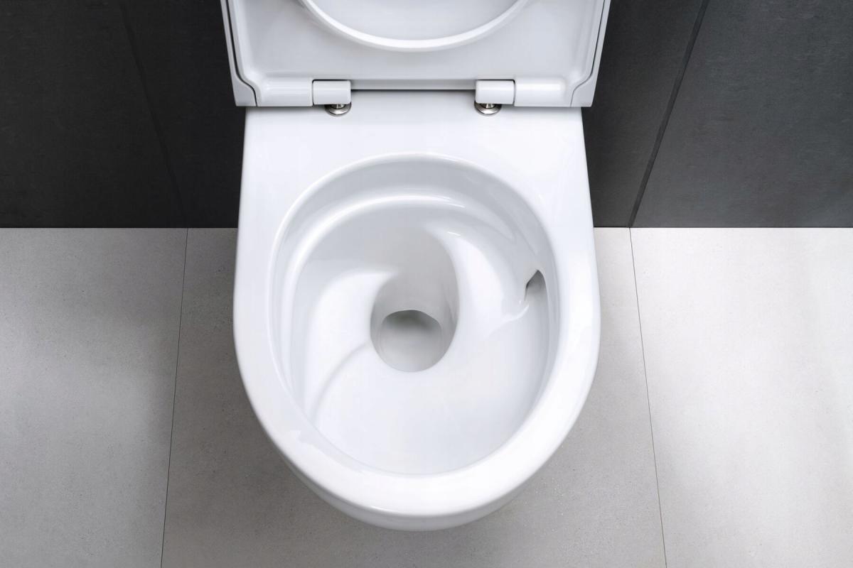 Zestaw wiszącej miski WC Acanto, lejowa, B36 cm, H38.5 cm, T53 cm, ukryte m
