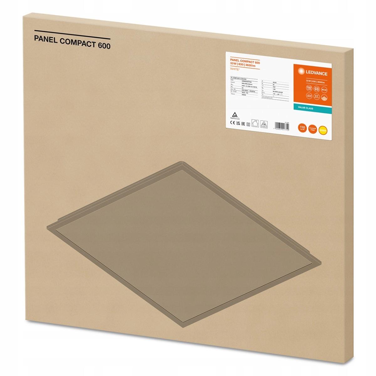 LEDVANCE Panel LED COMPACT 600 V 33W 830 IP40