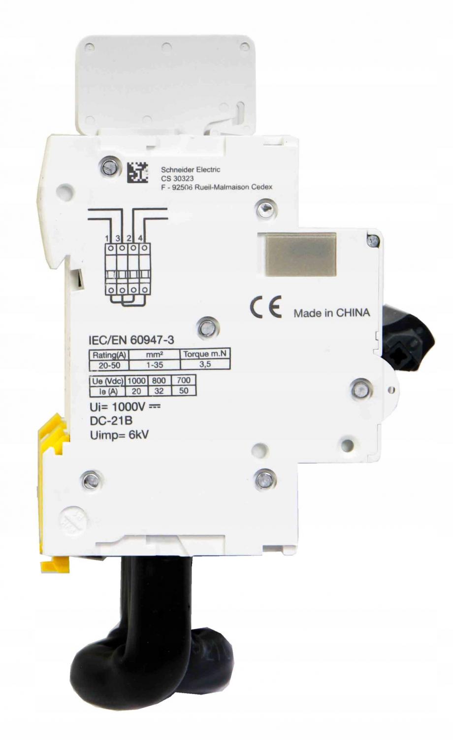 SCHNEIDER ELECTRIC Rozłącznik DC C60NA-DC-50 50A 2-biegunowy 1000VDC