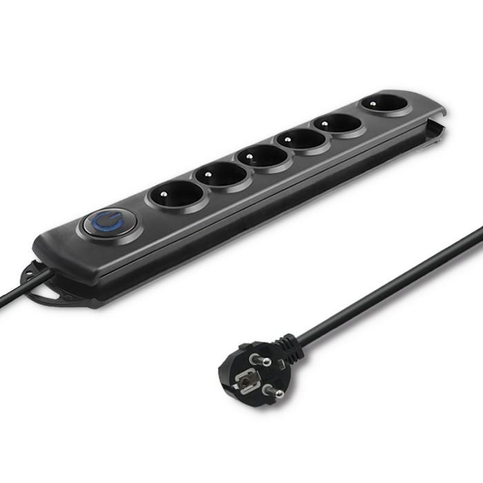 QOLTEC Listwa antyprzepięciowa Quick Switch 6 gniazd 3m