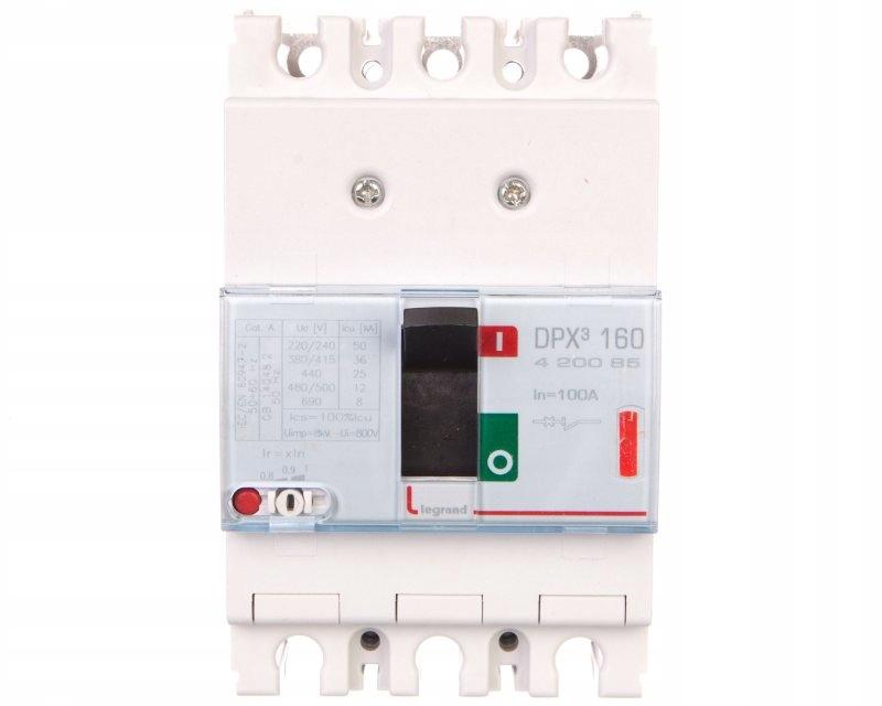 Wyłącznik mocy z wyzwalaczem termiczno-magnetycznym DPX3 160 3P 100A 36KA