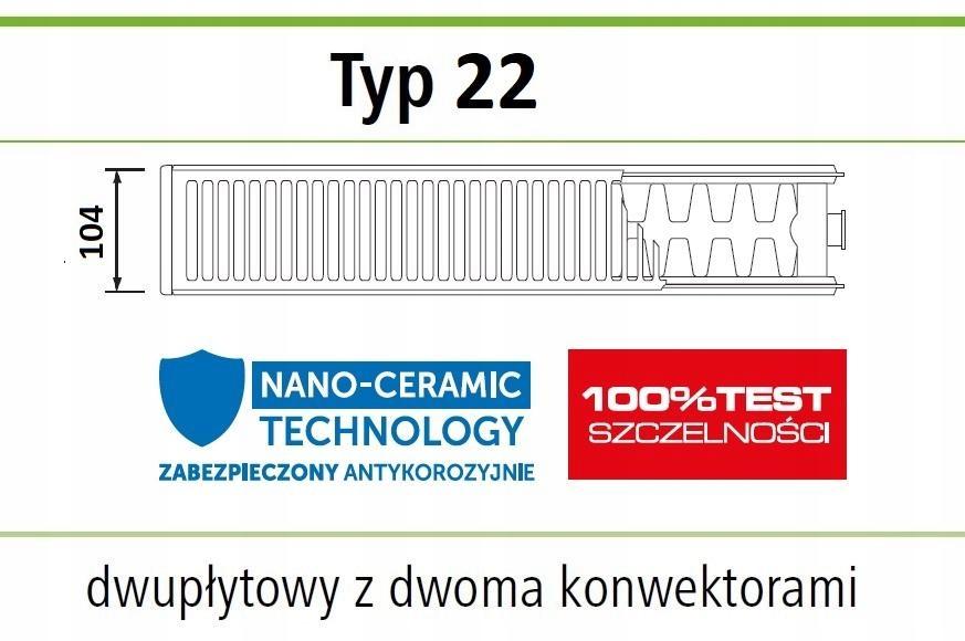 Grzejnik stalowy IDMAR V22 400X600 CV 22 661W DOLNY 48h