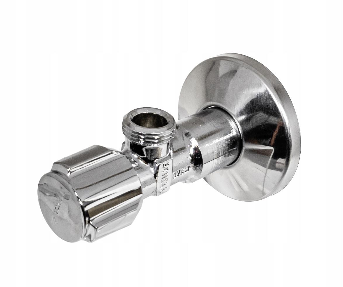 Zawór kątowy regulacyjny Comfort 1/2x3/8 bez nakrętki, chrom