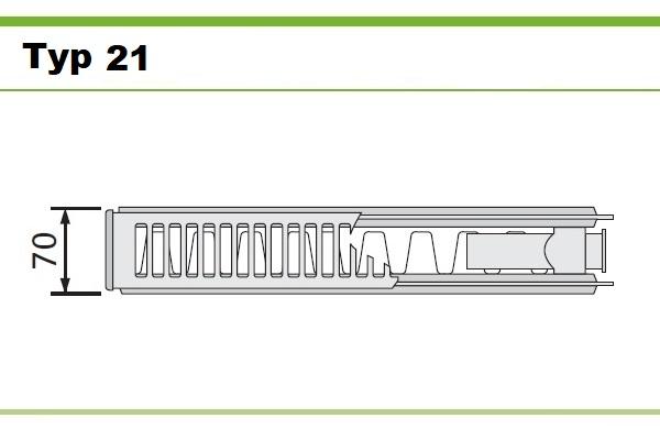 Grzejnik stalowy PURMO V 21 600x1000  dolny 48h