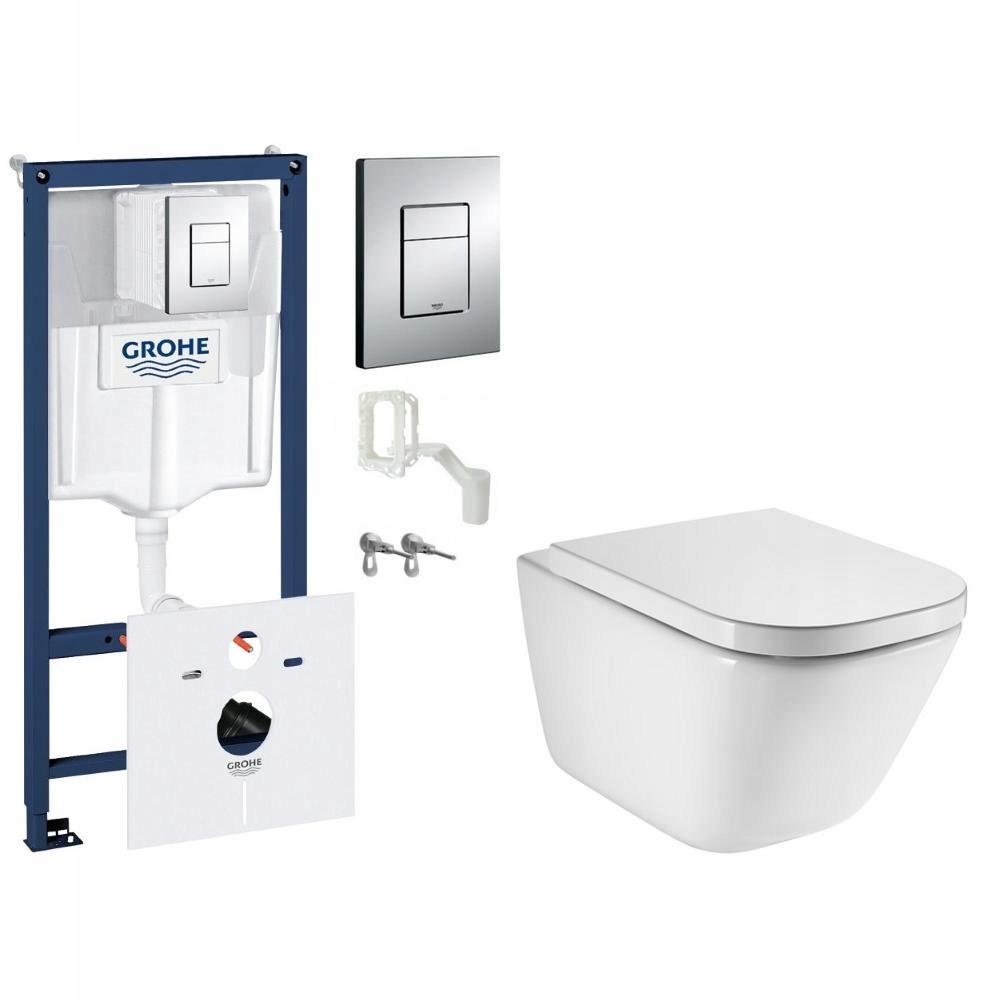 ROCA Miska WC wisząca ROCA GAP SQUARE Rimless 35 x 54 cm biała