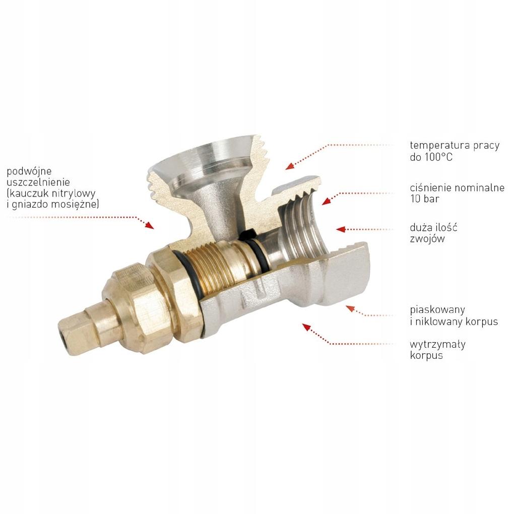FERRO Dekoracyjny zestaw termostatyczny kątowy, biały