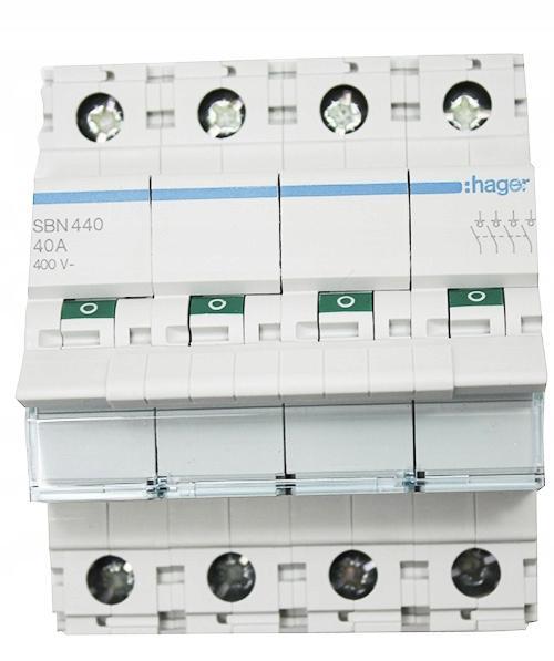 HAGER Rozłącznik izolacyjny modułowy 4P 125A 400VAC