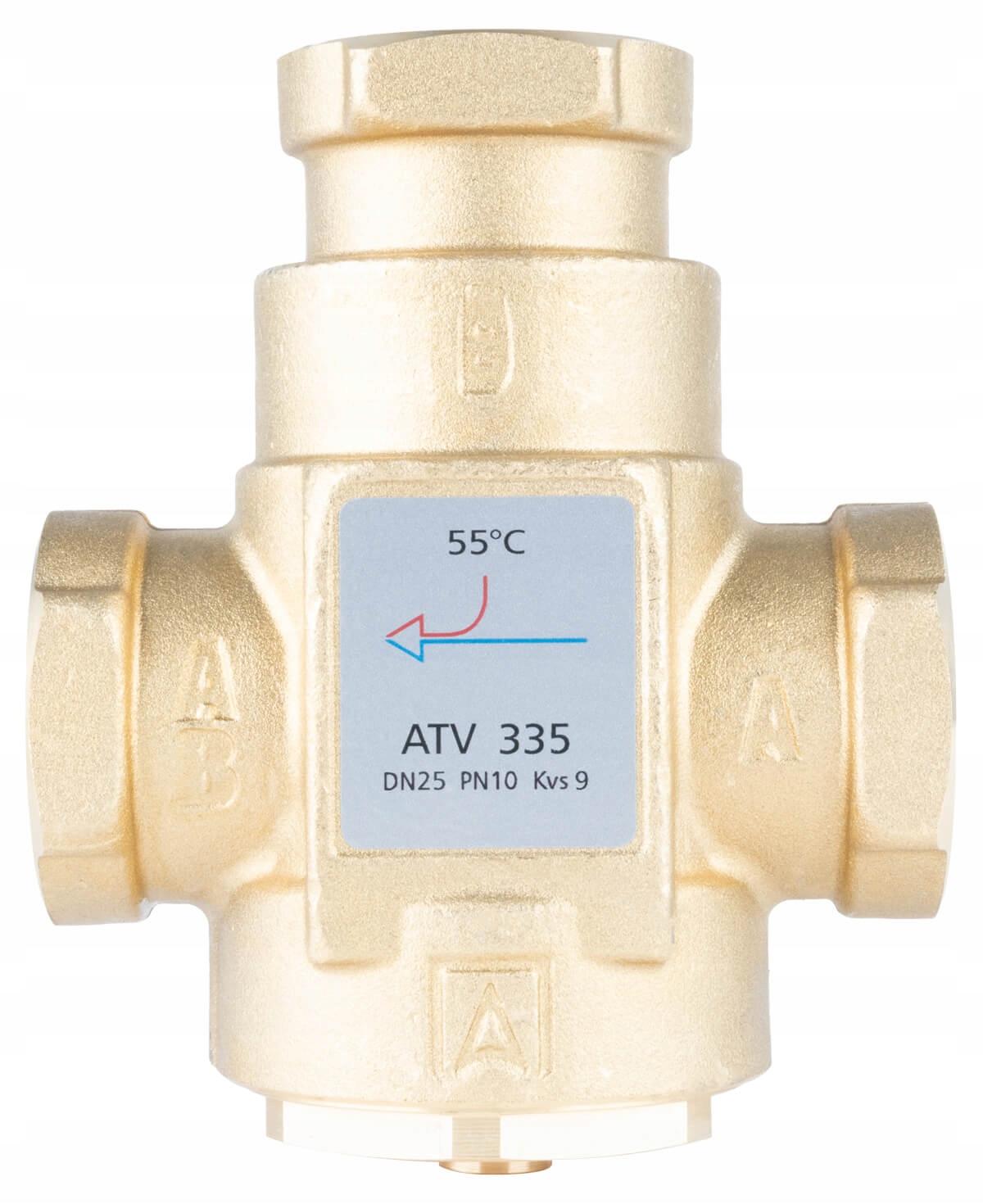 AFRISO Zawór temperaturowy ATV 335, DN25, Rp 1 cal, kvs 9, 55°C