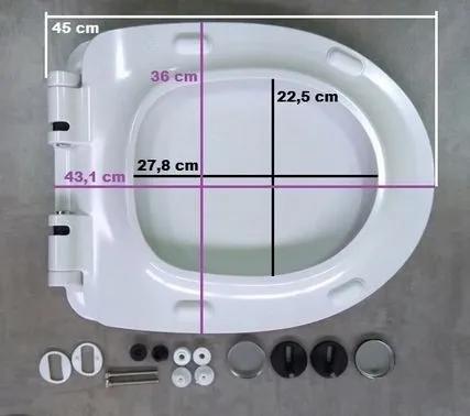 Deska sedesowa Moduo Delfi Slim, duroplast antybakteryjna, system wolnego o
