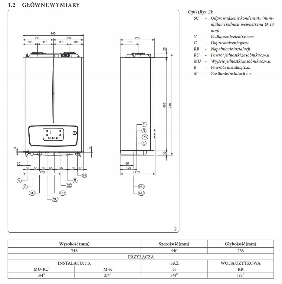 IMMERGAS KOCIOŁ VICTRIX TERA V2 24kW PLUS EU jednofunkcyjny wiszący 48h