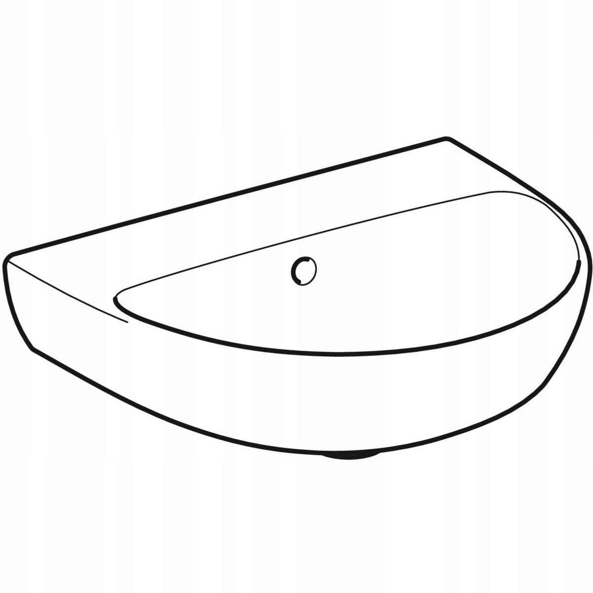 Umywalka kompaktowa Selnova B50 cm, H18 cm, T41 cm, z przelewem, bez otworu